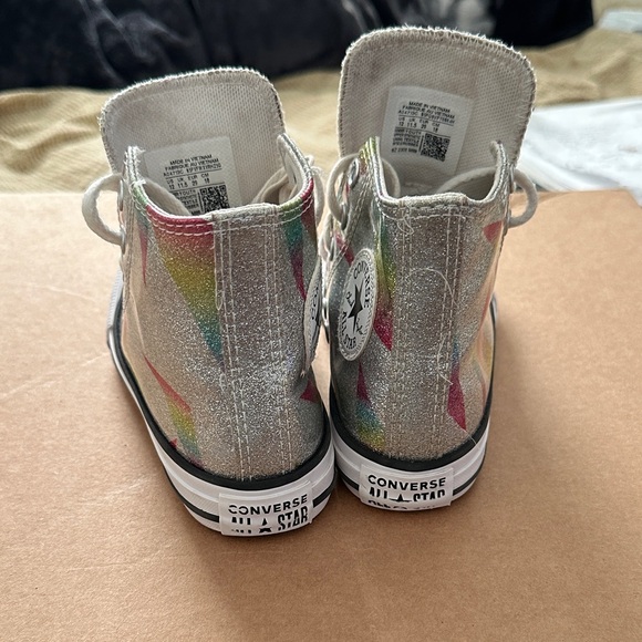 Converse All-Star Silver High-Top Sneakers - Picture 3 of 7